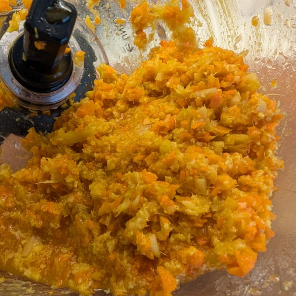 photo of orange chopped food bits